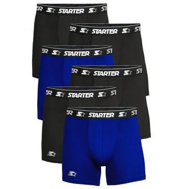 Starter Men's Breathable Polyester Boxer Briefs, Multicolor (6 Pack)