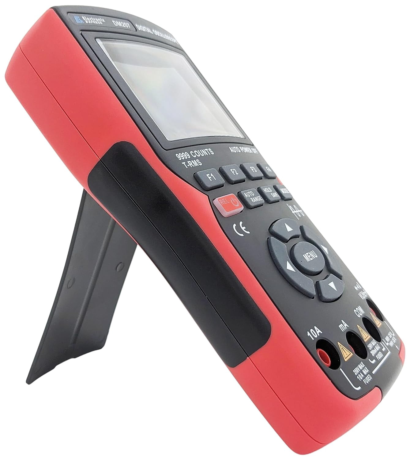 DM207 Handheld 2-in-1 Oscilloscope Multimeter with Backlit Color Screen, Single Channel 10MHz Bandwidth, 9999 Counts True RMS DMM with Temperature Measurement, Rechargeable - Electronix Express