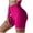 Hot Pink, variant on Amvlyk Yoga Short for Women Copression Athletic Shorts Solid Color Slim Biker Shorts Workout Gym Leggings Shorts High Waisted Lounge Short Butt Lifting Scrunch Butt Seamless Booty Shorts for Running