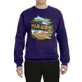 thumbnail image 2 of Wild Bobby, Paradise Surf Shack Marlin Pop Culture Unisex Crewneck Graphic Sweatshirt, Purple, Small, 2 of 3
