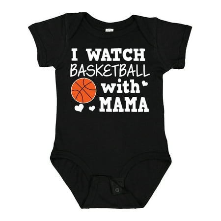 

Inktastic I Watch Basketball with Mama Gift Baby Boy Bodysuit