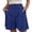 Blue 1, variant on POIUYTR Women Summer Business Shorts Causal Flat Button Zipper Straight Leg Short Pants Office Loose Dress Shorts