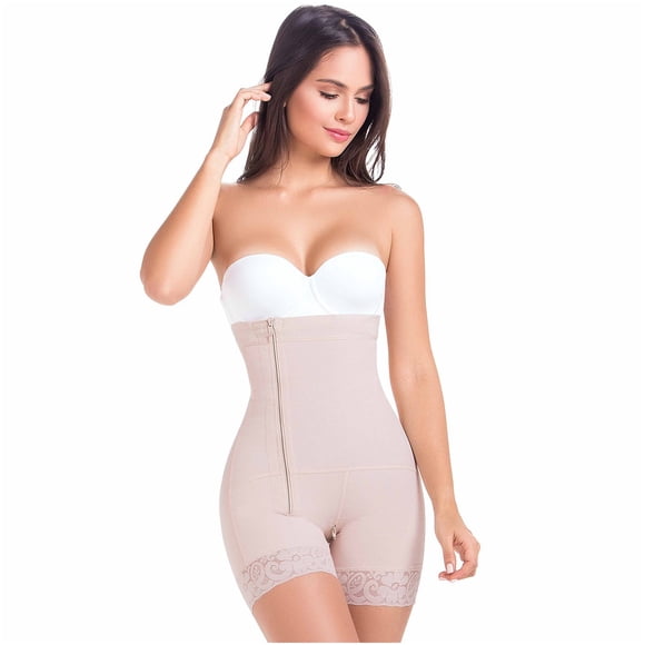 MariaE 9143 Fajas Colombianas Cortas Strapless para Uso Diario MariaE Fajas MRE-9143
