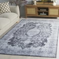 thumbnail image 3 of SAFAVIEH Tucson Rorie Medallion Machine Washable Area Rug, Dark Grey/Light Grey, 8' x 10', 3 of 13