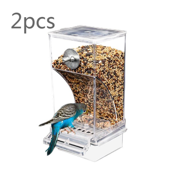 2PCS Bird Automatic Feeder SplashProof Cage Accessories Bird Food