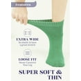 thumbnail image 5 of HUGH UGOLI Women Diabetic Ankle Socks, Super Soft , Thin Bamboo Socks, Wide , Loose, Non-Binding Top , Seamless Toe, 4 Pairs, Purple/Green/Burgundy/A.Purple, Shoe Size: 6-9, 5 of 6