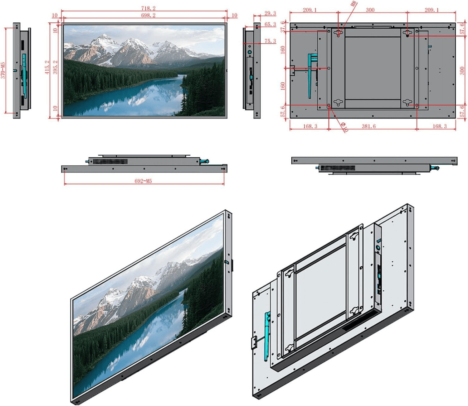 32 inch Digital Signage, 2000nits High Brightness Advertising Display, Slim Fit Frameless LCD Monitor, CMS Remote Publishing, 24/7 Operation, Smart Split Screen Play, HDMI/USB/WiFi