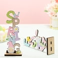 thumbnail image 2 of Dolked 2pcs Easter Desktop Decoration, Wooden Alphabet Color Decoration for Home Office Decoration, 7.9x3.15in, 2 of 7