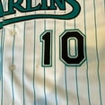 thumbnail image 6 of Gary Sheffield Twice Signed Authentic Florida Marlins Game Model Jersey JSA COA, 6 of 10