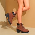 thumbnail image 6 of Tawop Womens Boots Mid-Calf Chunky Heel Thick Sole Fall Boots, 6 of 9