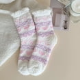 thumbnail image 2 of Fuzzy Socks with Heart Pattern Cozy Fluffy Lounge Soft Warm Plush Sleep Socks for Women, 2 of 3