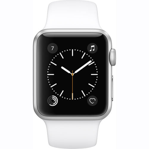 Apple Watch Series 2, 42mm Aluminum Case with Black Band - Walmart.com