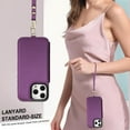 thumbnail image 5 of Compatible with iPhone 16 Pro Max Crossbody Wallet Phone Case,RFID Blocking PU Leather Shockproof Phone Case Women Men Kickstand flip Back Wrist Strap Zipper Credit Card Holder Slots,Darkpurple, 5 of 8