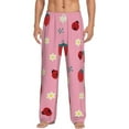 thumbnail image 2 of Goofa Strawberry and Ladybugs Printed Soft Pajama Pants for Men, Wide Leg Comfy Casual Lounge Yoga Pants-Large, 2 of 9