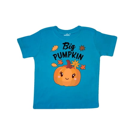 

Inktastic Big Pumpkin with Fall Leaves Gift Toddler Boy or Toddler Girl T-Shirt