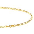thumbnail image 2 of JewelStop 10k Solid Yellow Gold 3.7 mm Figaro Chain Bracelet Lobster Claw Clasp- 8 Inches, 3.1gr., 2 of 6
