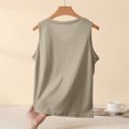 thumbnail image 3 of Gytharion Pj Tank Tops for Women Plus Size Summer Solid Casual Sleepshirt Fashion Loose Sleeveless V-Neck Pajama Shirt Soft Comfy Modal Loungewear, 3 of 6