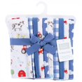 thumbnail image 2 of Hudson Baby Infant Boy Cotton Flannel Burp Cloths, Boy Farm Animals, One Size, 2 of 3