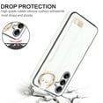 thumbnail image 2 of Finger Ring Wrist Band Phone Case Compatible with Samsung Galaxy S24 Plus for Women Girls, Adjustable Wristband Kickstand [Stand Function] PU Leather Case Cover for Samsung Galaxy S24 Plus, White, 2 of 8
