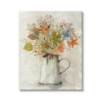 Stupell Industries Fall Florals Country Jug Botanical & Floral Painting Gallery Wrapped Canvas Art Print Wall Art, 24 x 30