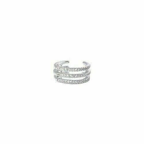 0.50Ct Round Lab Created Diamond Women's Perfect Ear Cuff 14K White Gold Plated