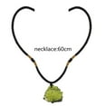 thumbnail image 4 of Guodhu Moldavite Irregular Natural Stone Gemstone Crystal Meteorite Pendant Necklace Handwoven Rope Chain Necklaec for Women Men Energy Jewelry Gift, 4 of 7