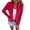 Red, variant on Women's Faux Suede Jacket Open Front Long Sleeve Coat Casual Spring Fall Outwear Clothes for Daily Office Party