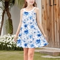 thumbnail image 2 of Hrsba Kids Summer Dress,Casual Sleeveless Dress for Girls,Toddler Kids Girls Cute Flower Sleeveless Camisole Dress A Line Suspenders Wrinkle Dress, 2 of 5