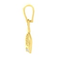 thumbnail image 3 of 10kt Yellow Gold Womens Cubic-Zirconia Crown Fashion Charm Pendant, 3 of 5
