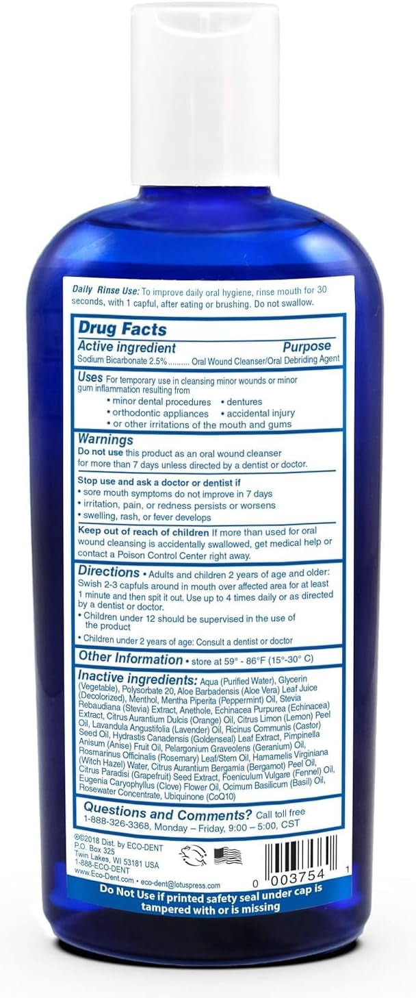 Eco Dent Daily Rinse Ultimate Essential Mouth Care, Sparkling Clean Mint - 8 oz, 2 Pack