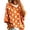 Orange, variant on Cardigan Sweaters for Women Acrylic V Neck 3/4 Sleeve Loose Hooded Knit Pullover Sweater With Side Storage Pockets
