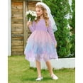 thumbnail image 5 of Arshiner Flower Girl Dress Toddler Contrast Lace Tutu Irregular Tulle Wedding Birthday Party Dresses, 5 of 6