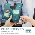 thumbnail image 4 of For Samsung Galaxy S26 Case with Card Holder, Wallet Case for Women Men with RFID Blocking, Durable Leather Kickstand Magnetic Clasp Shockproof Phone Case, 4 of 11
