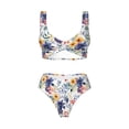 thumbnail image 4 of Daiia Lilies Flowers Women's Bikini Set Two Piece Swimsuit High Waisted Bikini Adjustable Straps Bikini Perfect for Beach, Pool, and Summer Vacation-Medium, 4 of 9