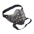 thumbnail image 3 of Máscara Gótica de Media Cara Soledad Punk Rock Steampunk de Cuero, 3 of 7