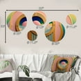 thumbnail image 4 of Designart "Pink Sun Rinsing" Religious Landscape Metal Wall Art Set of 5 Piece, 4 of 5