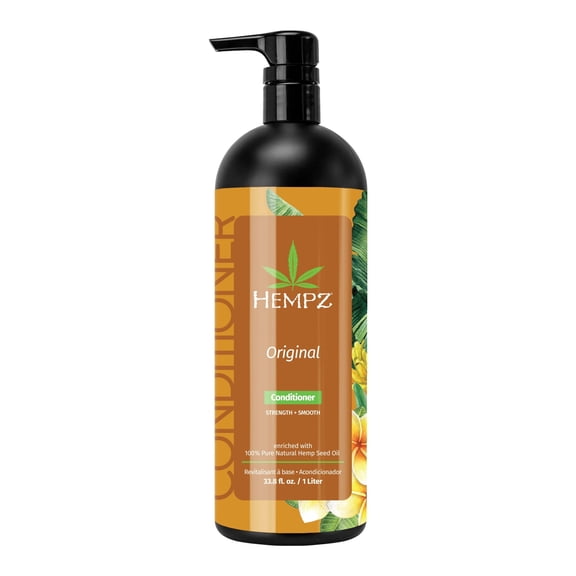 Hempz Original Smoothing Condition with Strengthening Biotin & Nourishing Aloe Vera & Floral/Banana Scent, 33 fl oz