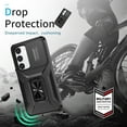 thumbnail image 5 of Allytech Rugged Case for Samsung Galaxy S23, [Slide Camera Cover] [360° Rotating Kickstand] [Military Protection] [Magnetic Car Mount] Non-Slip Anti-Scratch Shockproof Heavy Duty Case - Black, 5 of 8