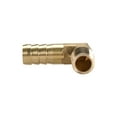thumbnail image 4 of Brass Barb Hose Fitting 90 Degree Elbow 12mm Barbed x 1/4 PT Male Pipe 3pcs, 4 of 5