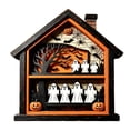 thumbnail image 3 of Halloween Wooden Centerpiece Decorations - Haunted House Wood Tabletop Decor, Ghost Pumpkin Tiered Tray Signs Ornaments for Home Kitchen Party, 3 of 6