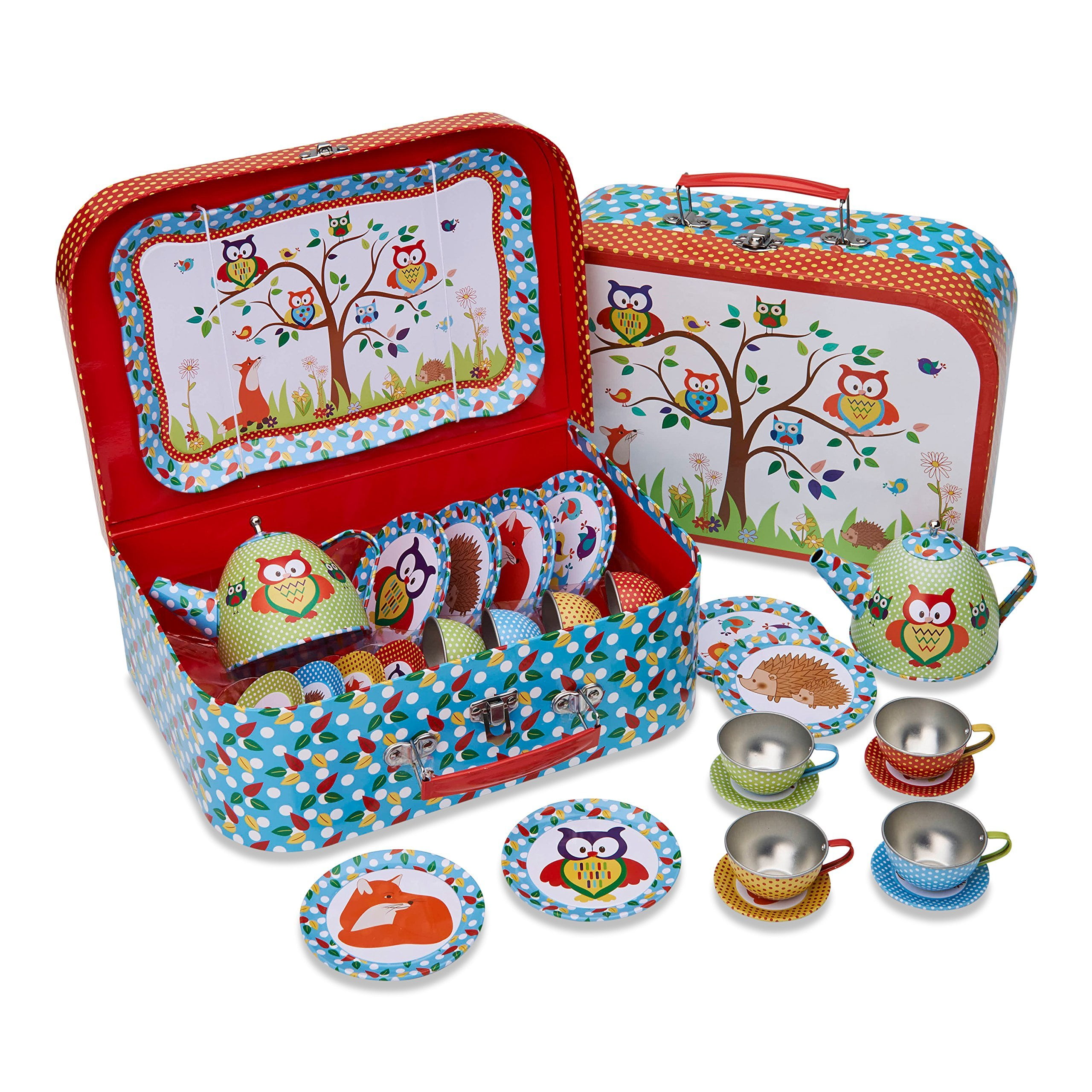 kids tin tea set