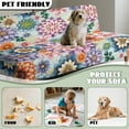 thumbnail image 6 of Xoenoiee Boho Mandala Flower Pattern Futon Slipcover Armless Sofa Cover Stretch Furniture Protector for Foldable Couch Bed With Elastic Bottom for Living Dining Room, 6 of 7