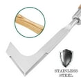 thumbnail image 5 of Crack Weeder, Crevice Weeding Tool, 10" Stainless Steel Manual Weeder, L-Shaped Side-Walk Puller Spatula, Grass Cutter Knife, Weeding Sickle for Garden Lawn Yard Patio Terrace Paving Moss, 5 of 6
