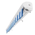 thumbnail image 5 of Awntech Full Cassette Left Motorized Patio Retractable Awning, Bright Blue/White Stripe, 5 of 7