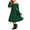 Dark Green, variant on Oudiya Girls Long Sleeve Fall Dresses Formal Party Holiday Swing Flowy Ruffle Midi Dress, 5-13Y