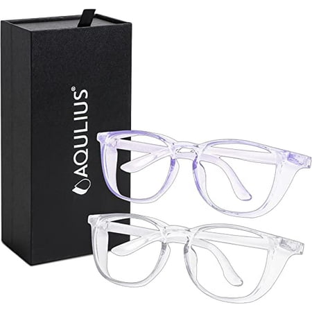 

Aqulius 2-Pack Anti Fog Stylish Safety Glasses for Women Nurses Blue Light