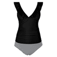 thumbnail image 5 of Hilor Womens Two Piece Bathing Suits Tummy Control Swimwsuit Ruffled V Neck Tankini Swimwear, 5 of 8