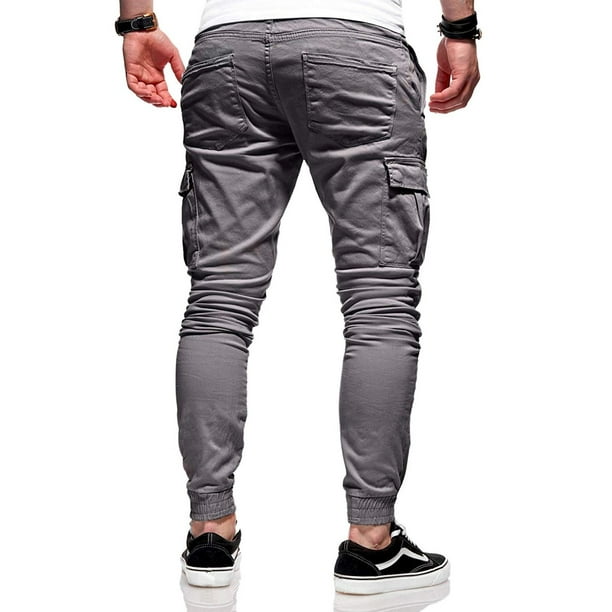 Men's Cargo Pants Slim Fit Casual Jogger Pant Trousers Sweatpants