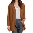 thumbnail image 4 of Delayuji Women's Cardigan Coat Cotton Linen Cardigan Solid Color Spring Summer Trendy, 4 of 7