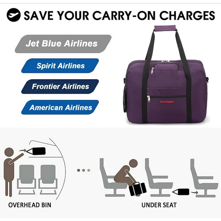 17X13X8 Inches JetBlus Airlines Personal Item Under Seat Duffel bag Suitable for Major Airlines including Spirit Jetblue Frontier and American Duffel Bag Design Walmart